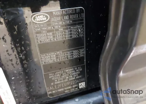 2023 Land Rover Defender 130 X-Dynamic Se from USA, damaged, VIN SALE2FEU1P2234086